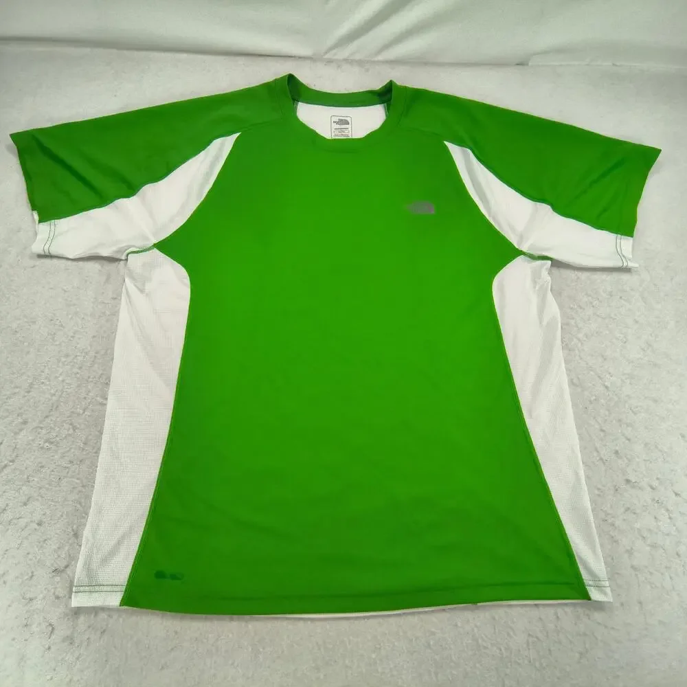 The North Face Casual Crew Neck Graphic T-Shirt Mens Size XL Green White